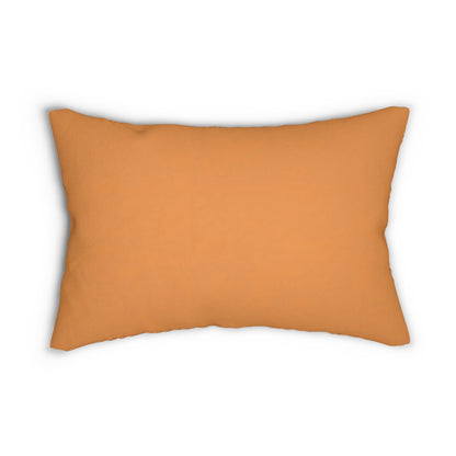 Citrine Sisters Solid Citrus Orange Lumbar Pillow — Spun Polyester Decorative Accent