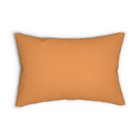 Citrine Sisters Solid Citrus Orange Lumbar Pillow — Spun Polyester Decorative Accent