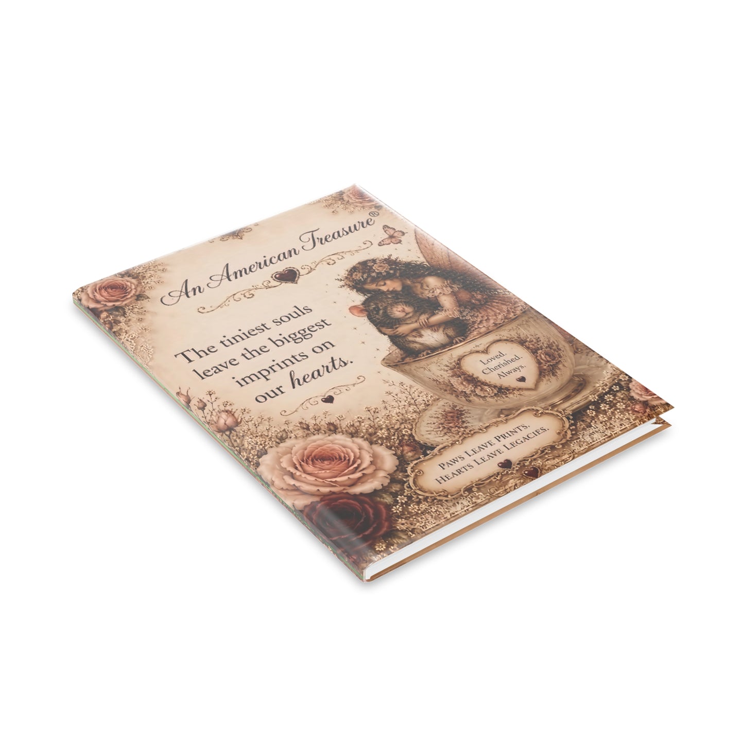 RattaCutie Couture Limited Edition Hardcover Notebook — "An American Treasure" Fairy Memory Journal (Puffy Cover)