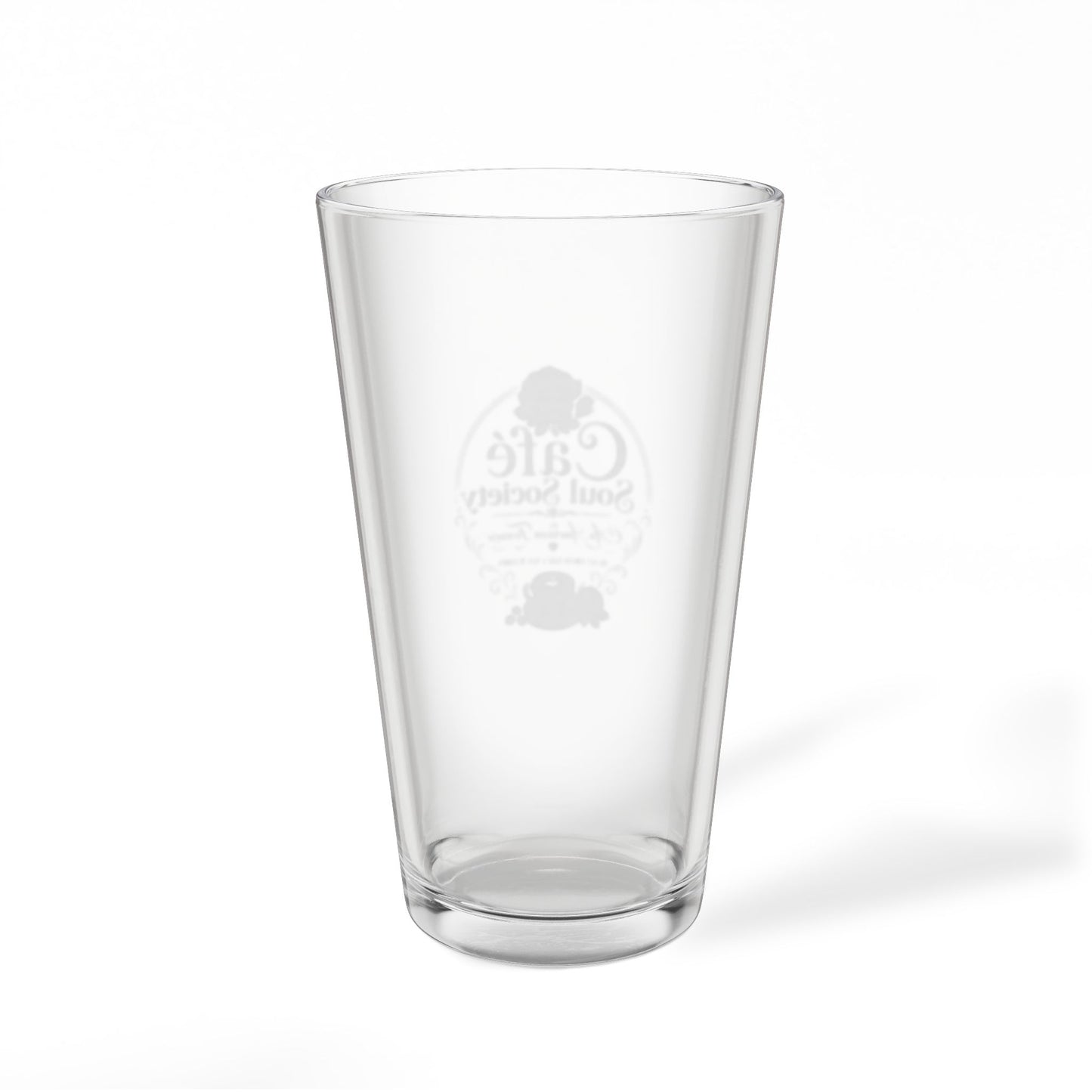 Cafe Soul Society Engraved 16oz Pint Mixing Glass — Personalized Cocktail & Beer Glassware