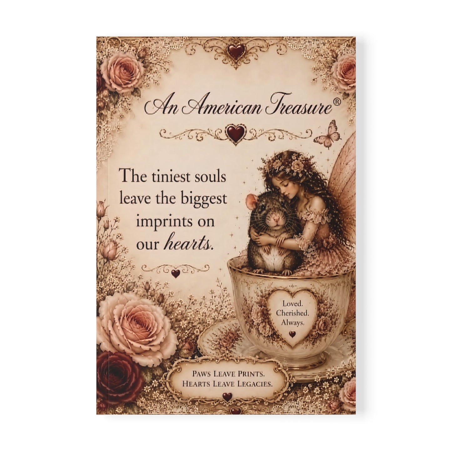RattaCutie Couture Limited Edition Pet Notebook – “The tiniest souls leave the biggest imprints on our hearts” A5 Softcover